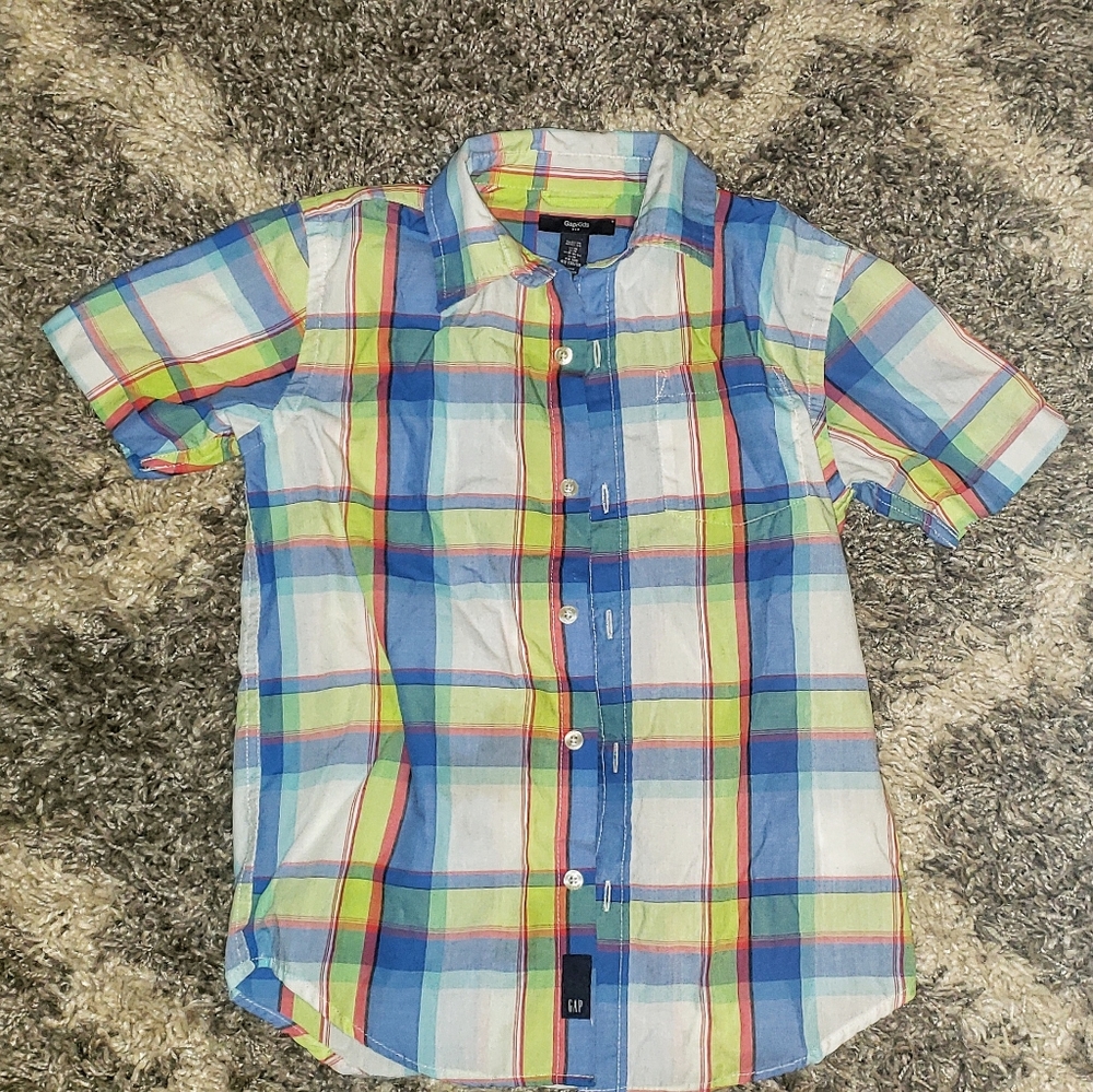 Gap Kids button-up boys shirt sz M (8)